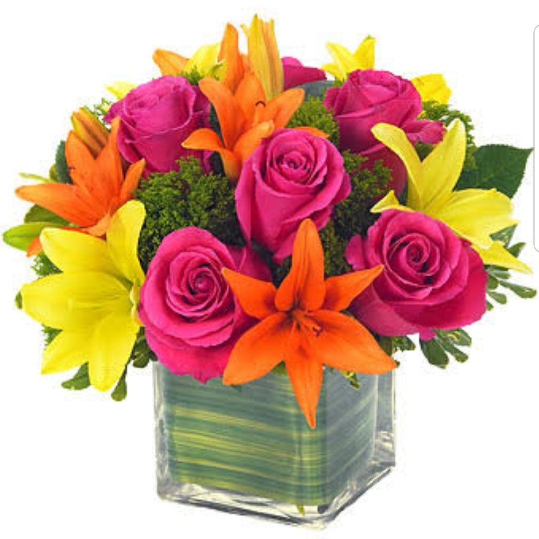 CUBE OF MANY COLOURS - Heidelberg Online Florist