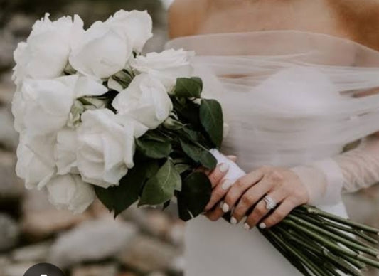 Wedding-Long stem natural rose bouquets