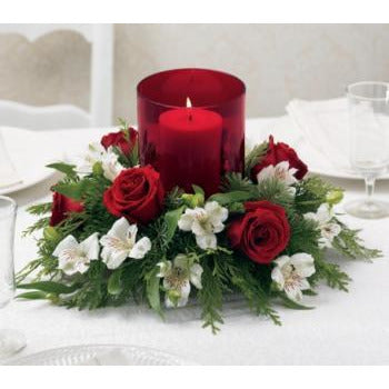 Xmas - Table wreath with candle